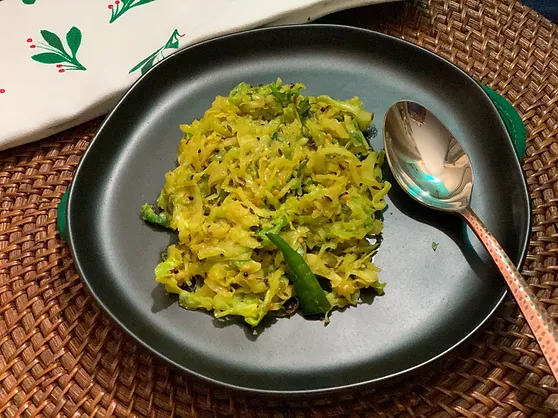 Vegan Kobi bhaji Recipe